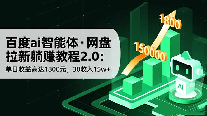 插图1–百度ai智能体·网盘拉新躺赚教程2.0：单日收益高达1800元，30收入15w+–免费资源分享站