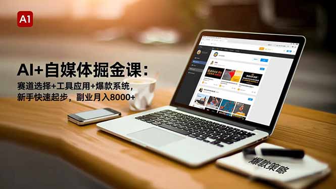 插图1–AI+自媒体掘金课:赛道选择+工具应用+爆款系统,新手快速起步,副业月入8000+–免费资源分享站