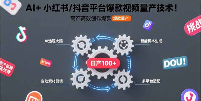 插图1–AI+小红书/抖音平台爆款视频量产技术:高产高效创作爆款视频!–免费资源分享站