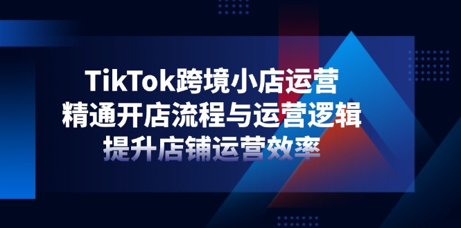 插图1–TikTok跨境小店运营，精通开店流程与运营逻辑，提升店铺运营效率–免费资源分享站