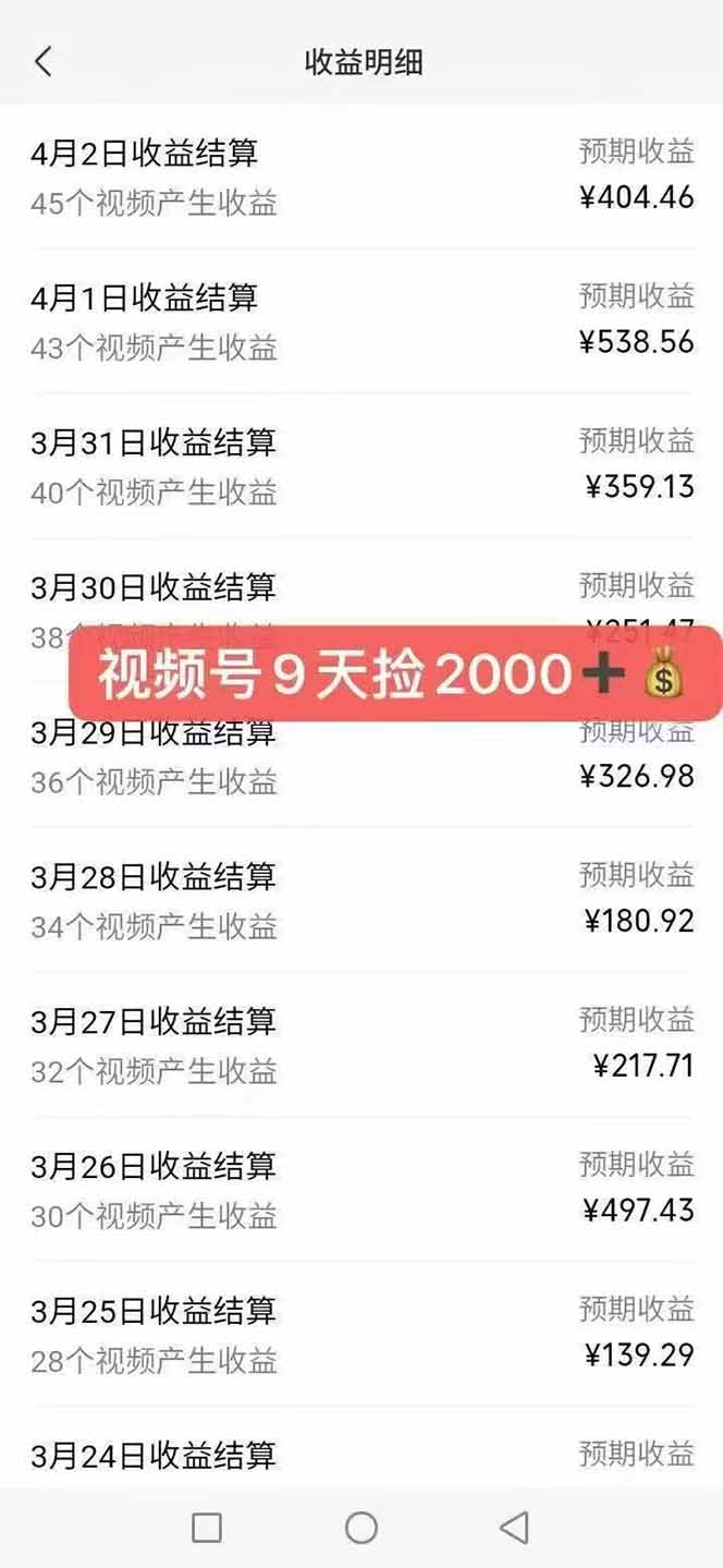插图6–全新托管躺赚项目，微信视频号公众号托管代运营，每天五分钟，收益大几百–免费资源分享站