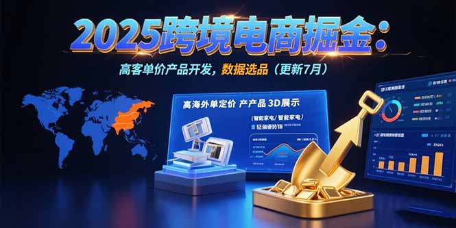 插图1–2025跨境电商掘金:蓝海市场定位,高客单价产品开发,数据选品(更新7月–免费资源分享站
