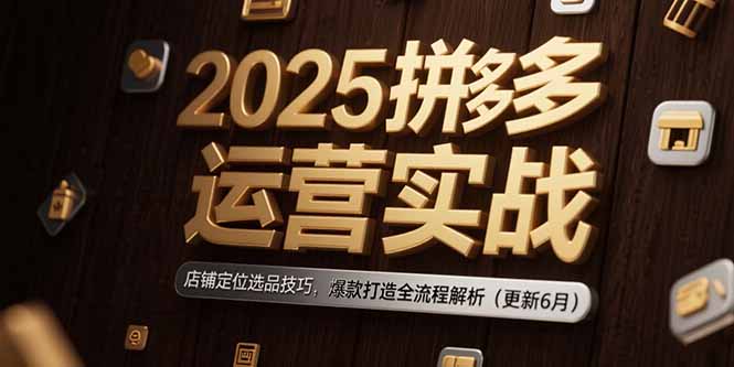 插图1–2025拼多多运营实战:店铺定位选品技巧,爆款打造全流程解析(更新6月–免费资源分享站