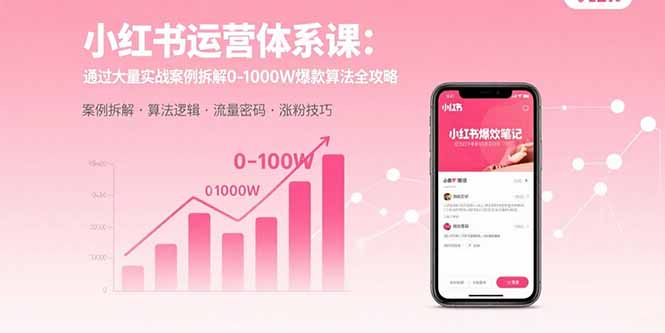 插图1–小红书运营体系课:通过大量实战案例拆解0-1000W爆款算法全攻略–免费资源分享站