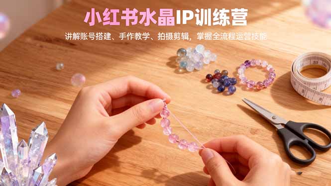 插图1–小红书水晶IP训练营,讲解账号搭建、手作教学、拍摄剪辑,全流程运营技能–免费资源分享站