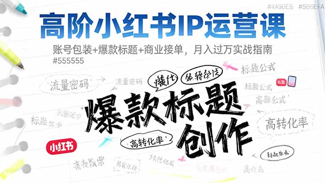 插图1–高阶小红书IP运营课:账号包装+爆款标题+商业接单,月入过万实战指南–免费资源分享站