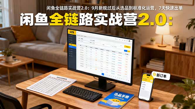 插图1–闲鱼全链路实战营2.0:9月新规过后从选品到标准化运营,7天快速出单–免费资源分享站