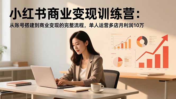 插图1–小红书商业变现训练营:从账号搭建到商业变现的完整流程,单人运营多店月利润10万–免费资源分享站
