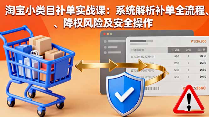 插图1–淘宝小类目补单实战课:系统解析补单全流程、降权风险及安全操作–免费资源分享站