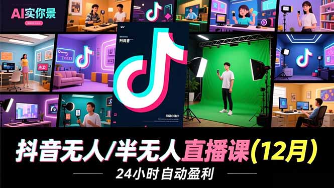 插图1–抖音无人/半无人直播课(12月–免费资源分享站