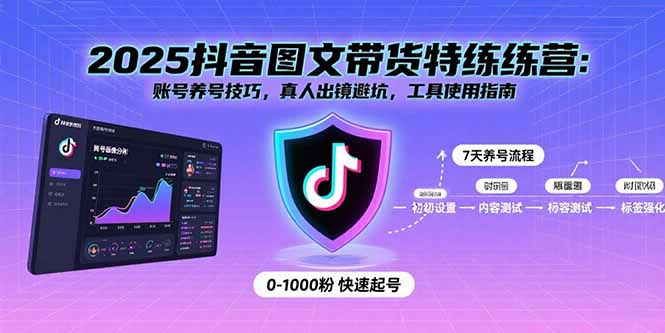 插图1–2025抖音图文带货特练营:账号养号技巧,真人出镜避坑,工具使用指南–免费资源分享站