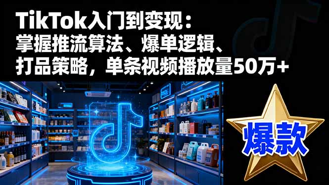 插图1–TikTok入门到变现:掌握推流算法、爆单逻辑、打品策略,单条视频播放量50w–免费资源分享站
