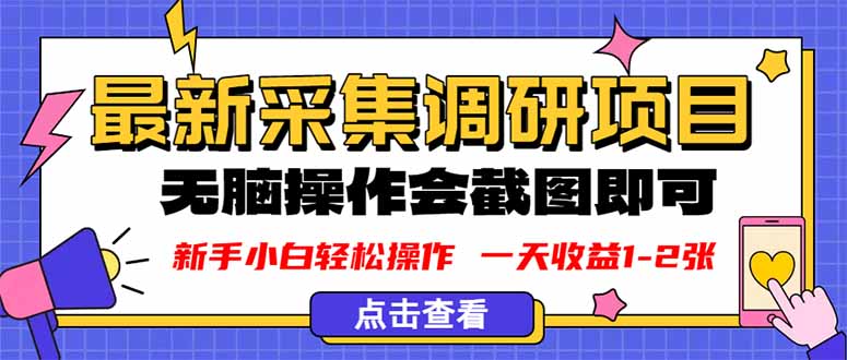 插图1–新版采集调研项目,截图上传即可,无脑操作,日收益1-2张–免费资源分享站