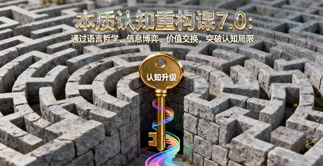 插图1–本质认知重构课7.0:通过语言哲学、信息博弈、价值交换,突破认知局限–免费资源分享站
