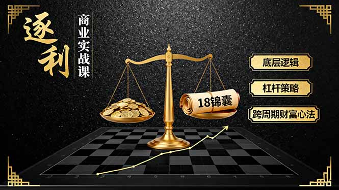 插图1–《逐 利》商业实战课,底层逻辑、杠杆策略、18锦囊,跨周期财富心法–免费资源分享站