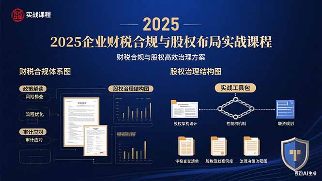 插图1–2025企业财税合规与股权布局的实战课程:财税合规与股权高效治理方案–免费资源分享站
