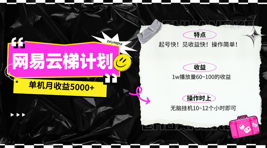 插图1–(10063期)最新网易云梯计划网页版，单机月收益5000+！可放大操作–免费资源分享站