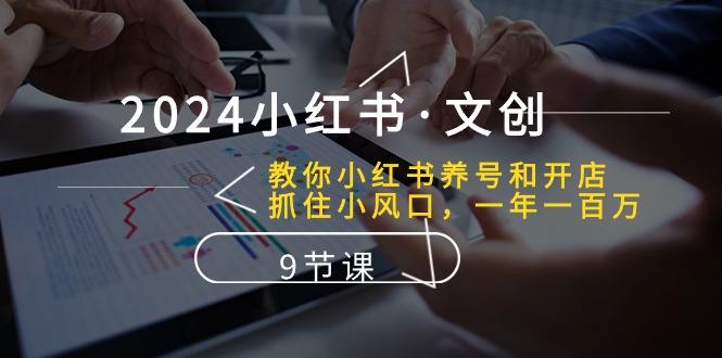插图1–2024小红书·文创:教你小红书养号和开店、抓住小风口 一年一百万 (9节课–免费资源分享站