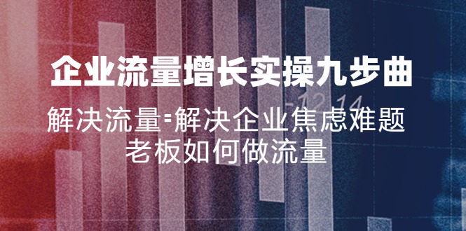 插图1–企业流量增长实战九步曲,解决流量=解决企业焦虑难题,老板如何做流量–免费资源分享站