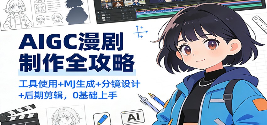 插图1–AIGC漫剧制作全攻略：工具使用+MJ生成+分镜设计+后期剪辑，0基础上手–免费资源分享站