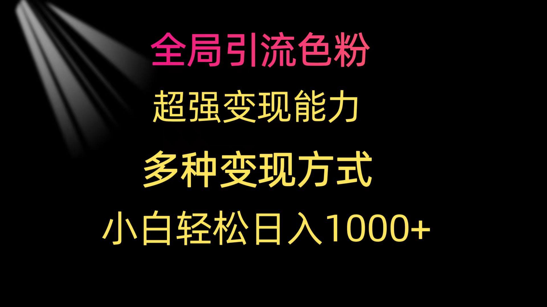 插图1–(9680期)全局引流色粉 超强变现能力 多种变现方式 小白轻松日入1000+–免费资源分享站