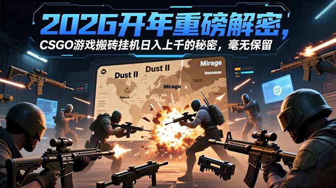 插图1–2026开年重磅解密,CSGO游戏搬砖挂机日入上千的秘密,毫无保留–免费资源分享站