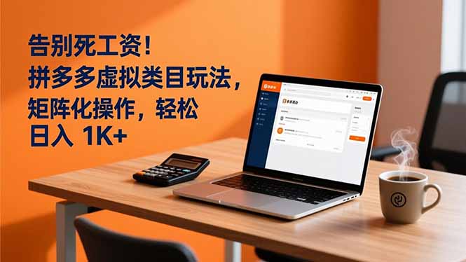 插图1–告别死工资!拼多多虚拟类目玩法,矩阵化操作,轻松日入 1K+–免费资源分享站