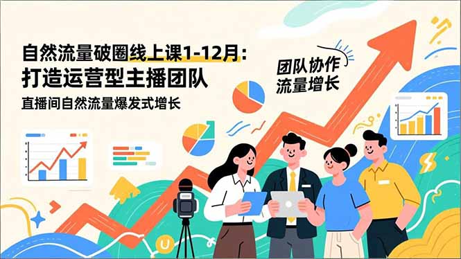插图1–自然流量破圈线上课1-12月更新:打造运营型主播团队 直播间自然流量爆发式增长–免费资源分享站