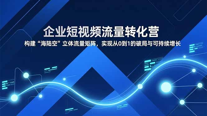 插图1–企业短视频流量转化营,构建“海陆空”立体流量矩阵,实现从0到1的破局与可持续增长–免费资源分享站