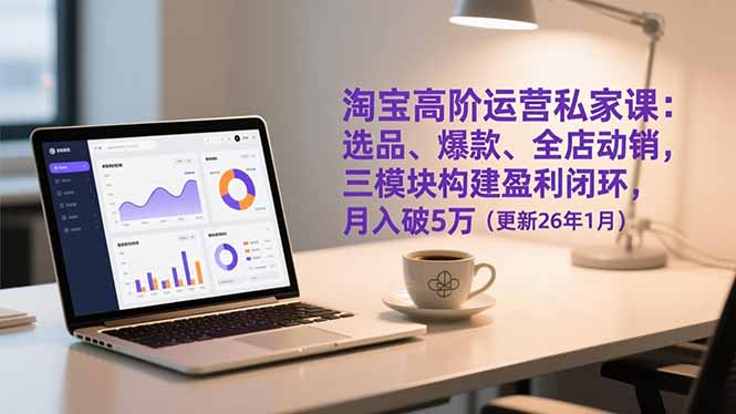 插图1–淘宝高阶运营私家课:选品、爆款、全店动销,三模块构建盈利闭环,月入破5万(更新26年1月–免费资源分享站