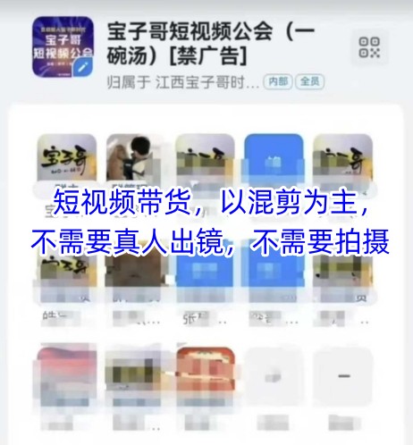 宝子哥头部团队短视频带货,以混剪为主,不需要真人出镜,不需要拍摄【更新8月】