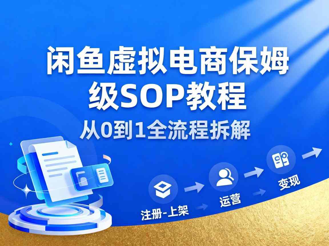 插图1–闲鱼虚拟电商,月入轻松过1W,保姆级SOP教程–免费资源分享站