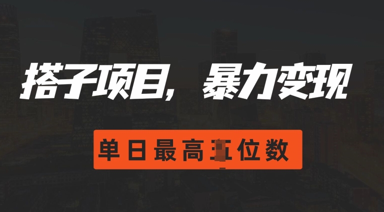 2024搭子玩法,0门槛,暴力变现,单日最高破四位数【揭秘】