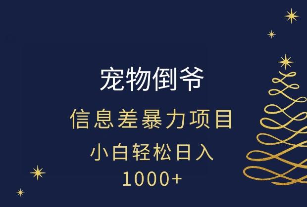 宠物倒爷,暴利的信息差项目,足不出户就有客户,年轻人都喜欢宠物!