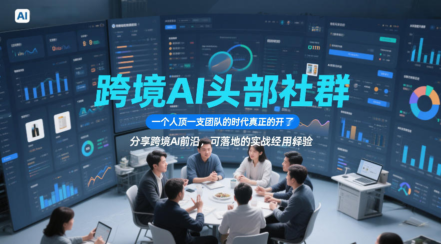 跨境AI头部社群,一个人顶一支团队的时代真正的开始了,分享跨境AI前沿,可落地的实战经验