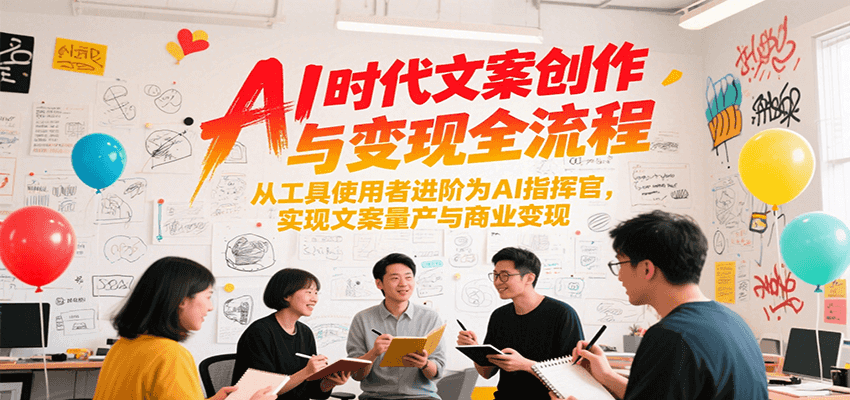 插图1–AI时代文案创作与变现全流程，从工具使用者进阶为AI指挥官，实现文案量产与商业变现–免费资源分享站