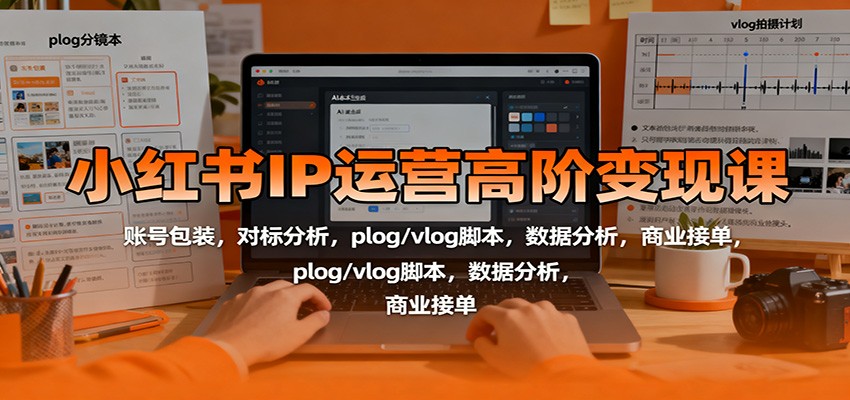 插图1–小红书IP运营高阶变现课：账号包装，对标分析，plog/vlog脚本，数据分析，商业接单–免费资源分享站