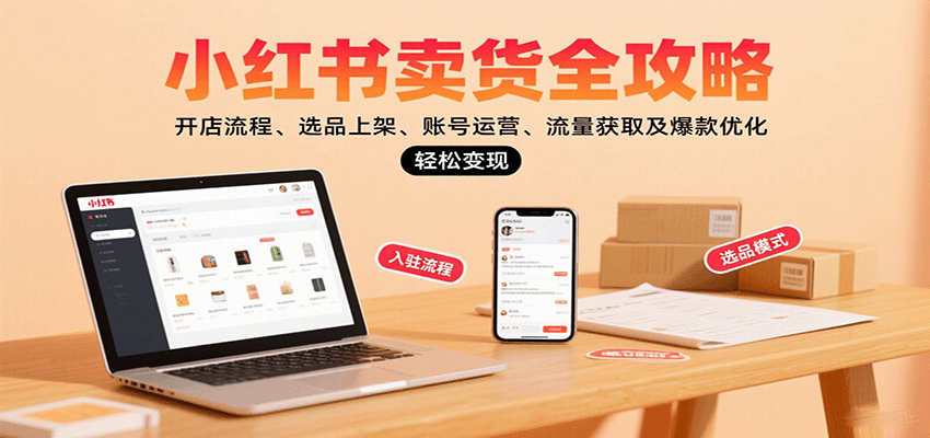 插图1–小红书卖货全攻略：开店流程、选品上架、账号运营、流量获取及爆款优化，轻松变现–免费资源分享站