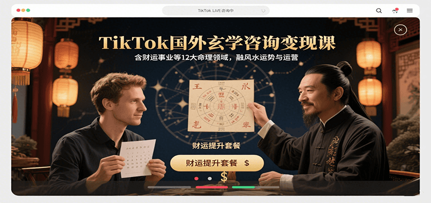 插图1–TikTok国外玄学咨询变现课，含财运事业等12大命理领域，融风水运势与运营–免费资源分享站