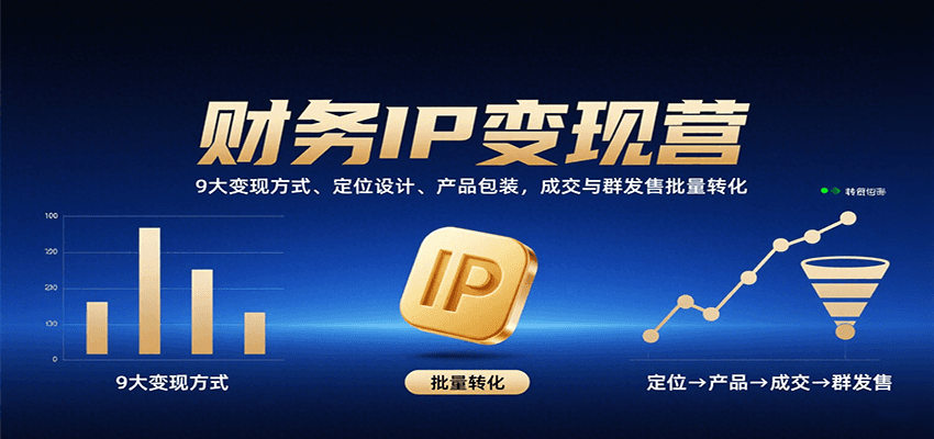 插图1–财务IP变现营：9大变现方式、定位设计、产品包装，成交与群发售批量转化–免费资源分享站