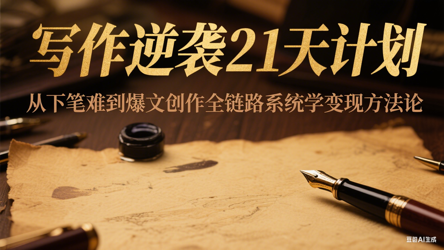插图1–写作逆袭21天计划：从下笔难到爆文创作全链路系统学变现方法论–免费资源分享站
