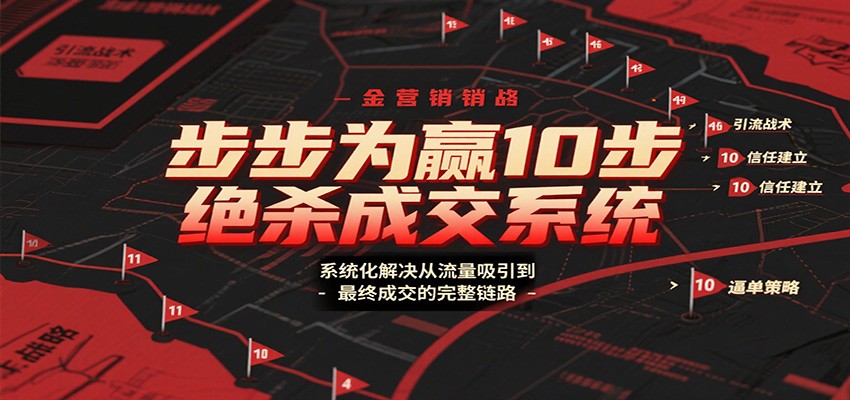 插图1–步步为赢10步绝杀成交系统，系统化解决从流量吸引到最终成交的完整链路–免费资源分享站