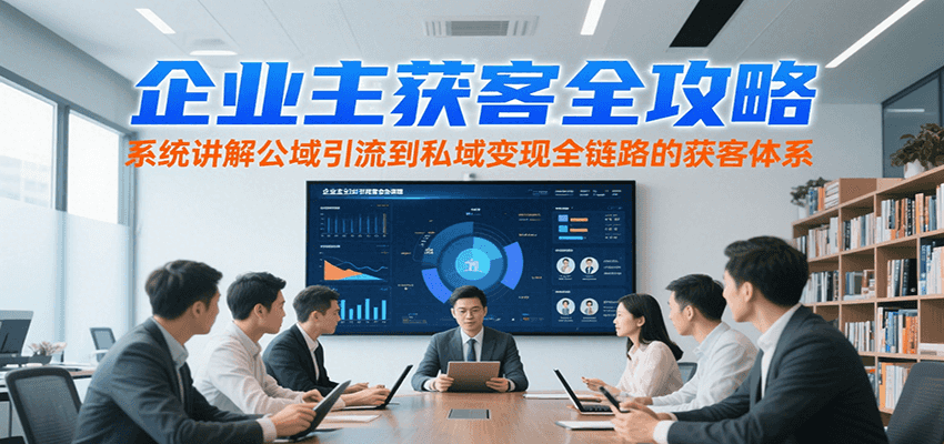 插图1–企业主获客全攻略，系统讲解公域引流到私域变现全链路的获客体系–免费资源分享站