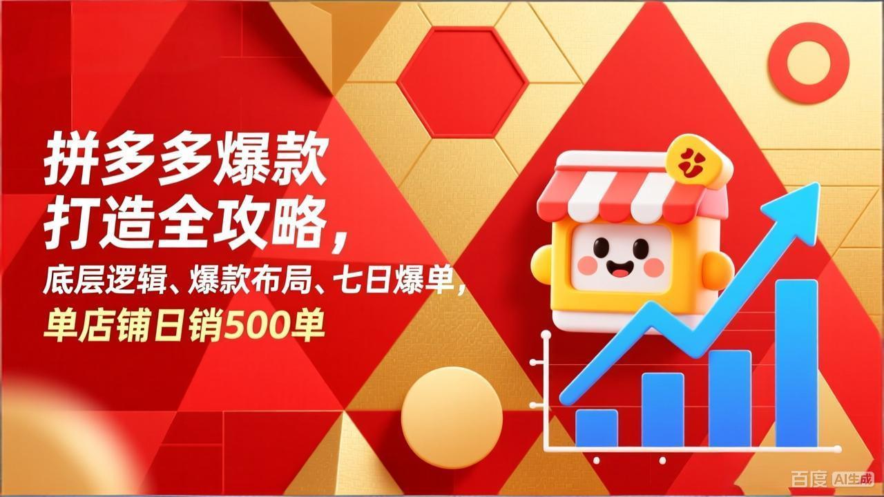 插图1–拼多多爆款打造全攻略,底层逻辑、爆款布局、七日爆单,单店铺日销500单–免费资源分享站