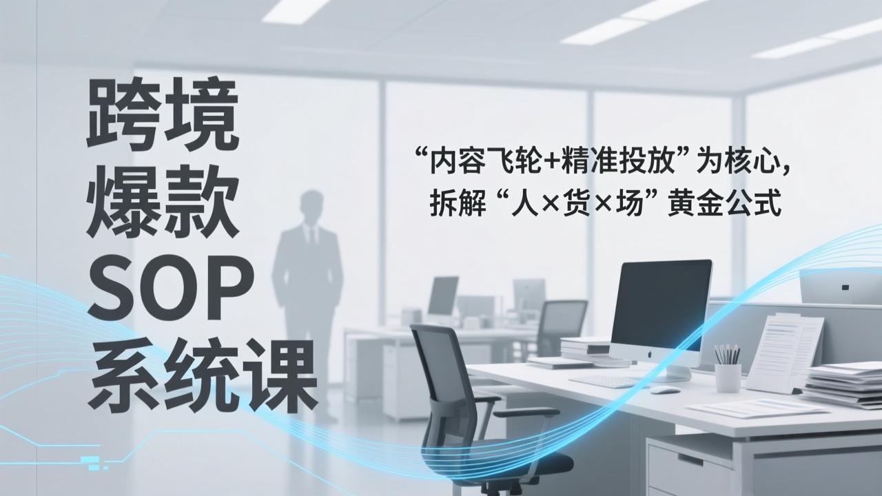 插图1–跨境爆款SOP系统课,“内容飞轮+精准投放”为核心,拆解“人×货×场”黄金公式–免费资源分享站