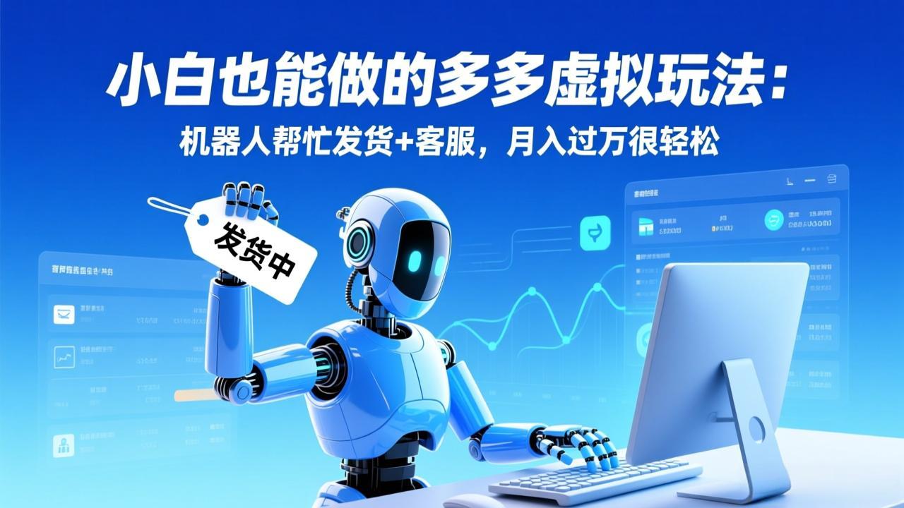 插图1–小白也能做的多多虚拟玩法：机器人帮忙发货+客服，月入过万很轻松–免费资源分享站