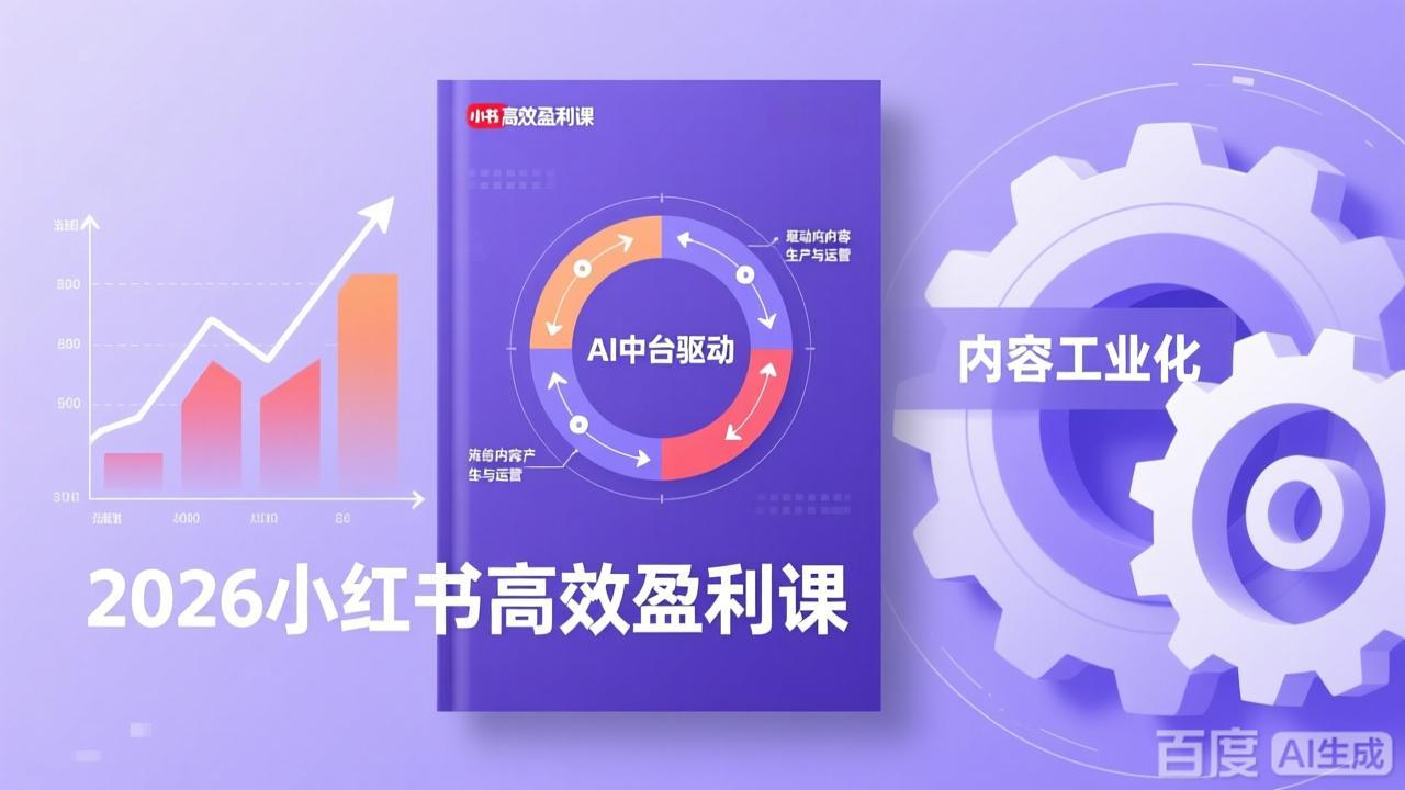 插图1–2026小红书高效盈利课,流量双引擎+内容工业化+AI中台驱动,构建可复制的千万级营收模型–免费资源分享站