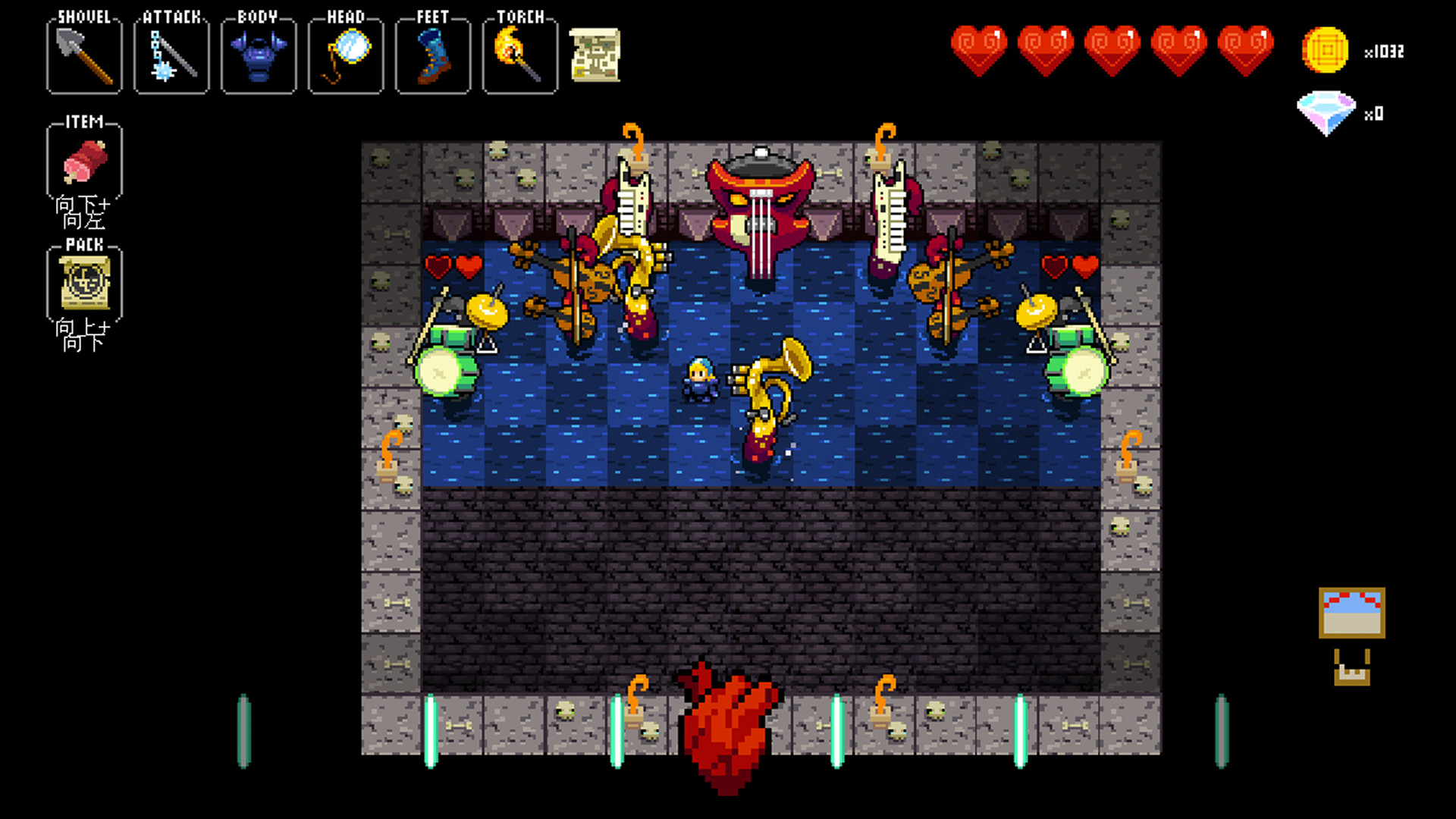 插图2–《节奏地牢 Crypt of the NecroDancer》Switch美版中文NSZ下载 – 含4.2.1补丁+2DLC–免费资源分享站