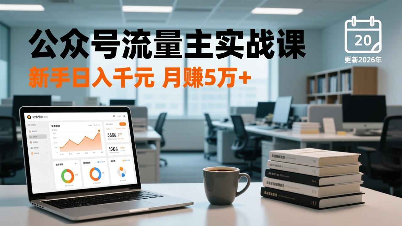 插图1–公众号流量主实战课-更新26年3月,爆文写作、流量池运营、多平台分发,新手日入千元月赚5w+–免费资源分享站