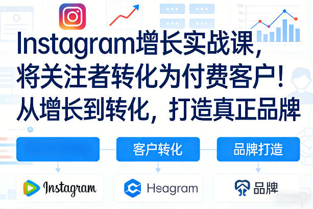 Instagram增长实战课,将关注者转化为付费客户!从增长到转化,打造真正品牌(双语字幕)